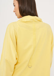 Yellow twill combination turtleneck sweatshirt