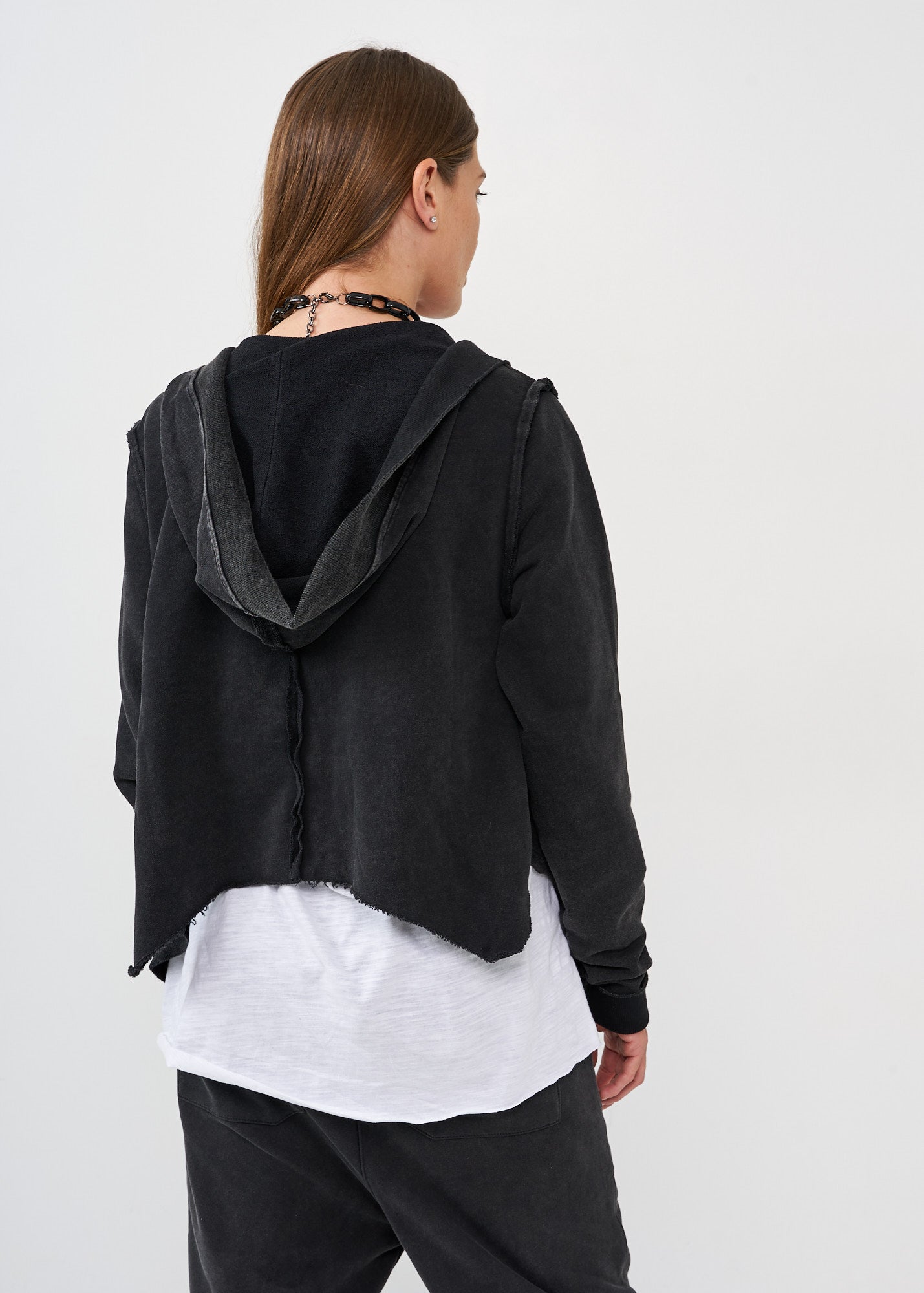 Open wash top, combination of rib and black wash hat