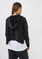 Open wash top, combination of rib and black wash hat