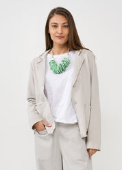Light gray outer stitching blazer