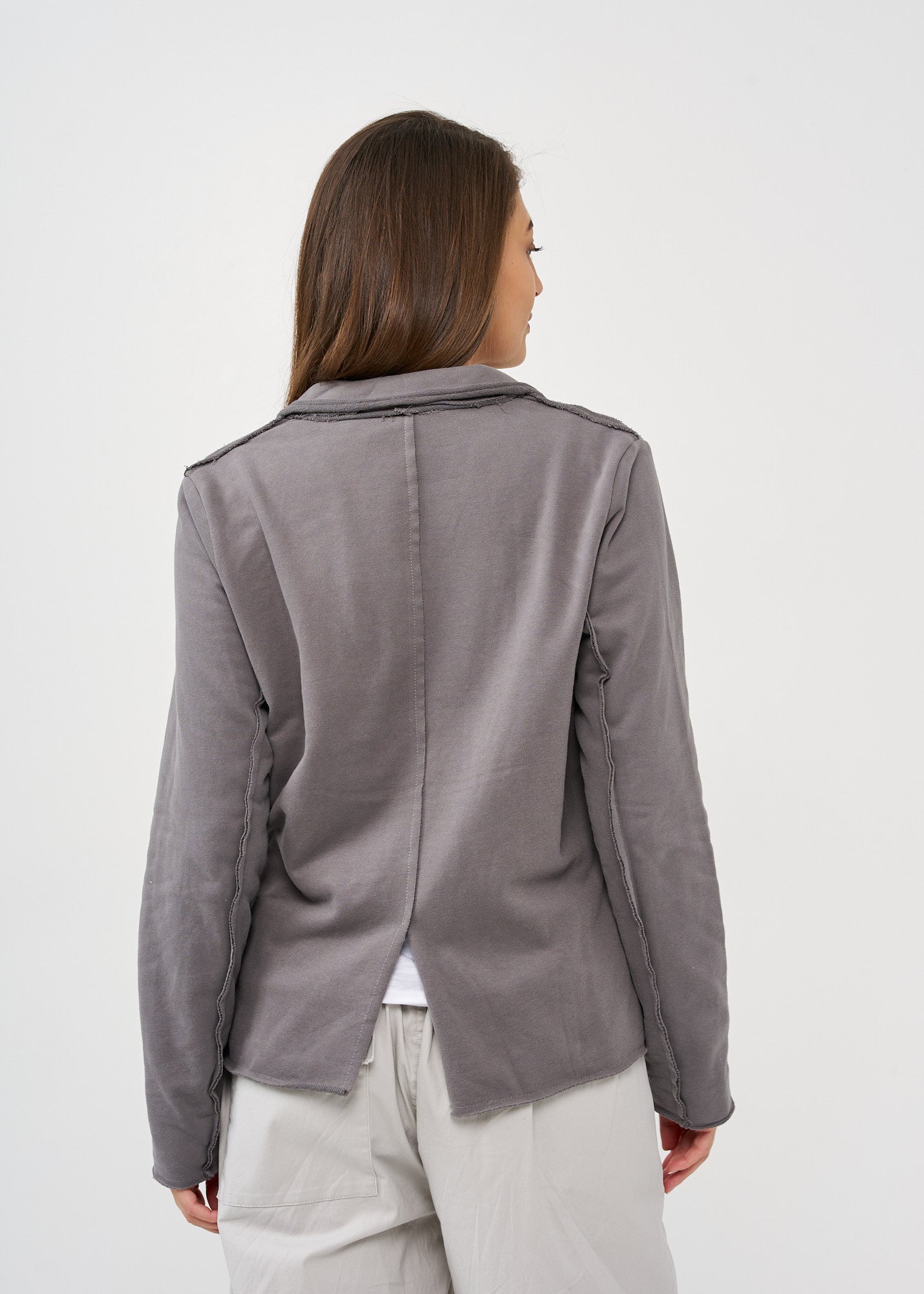 Dark gray outer stitching blazer