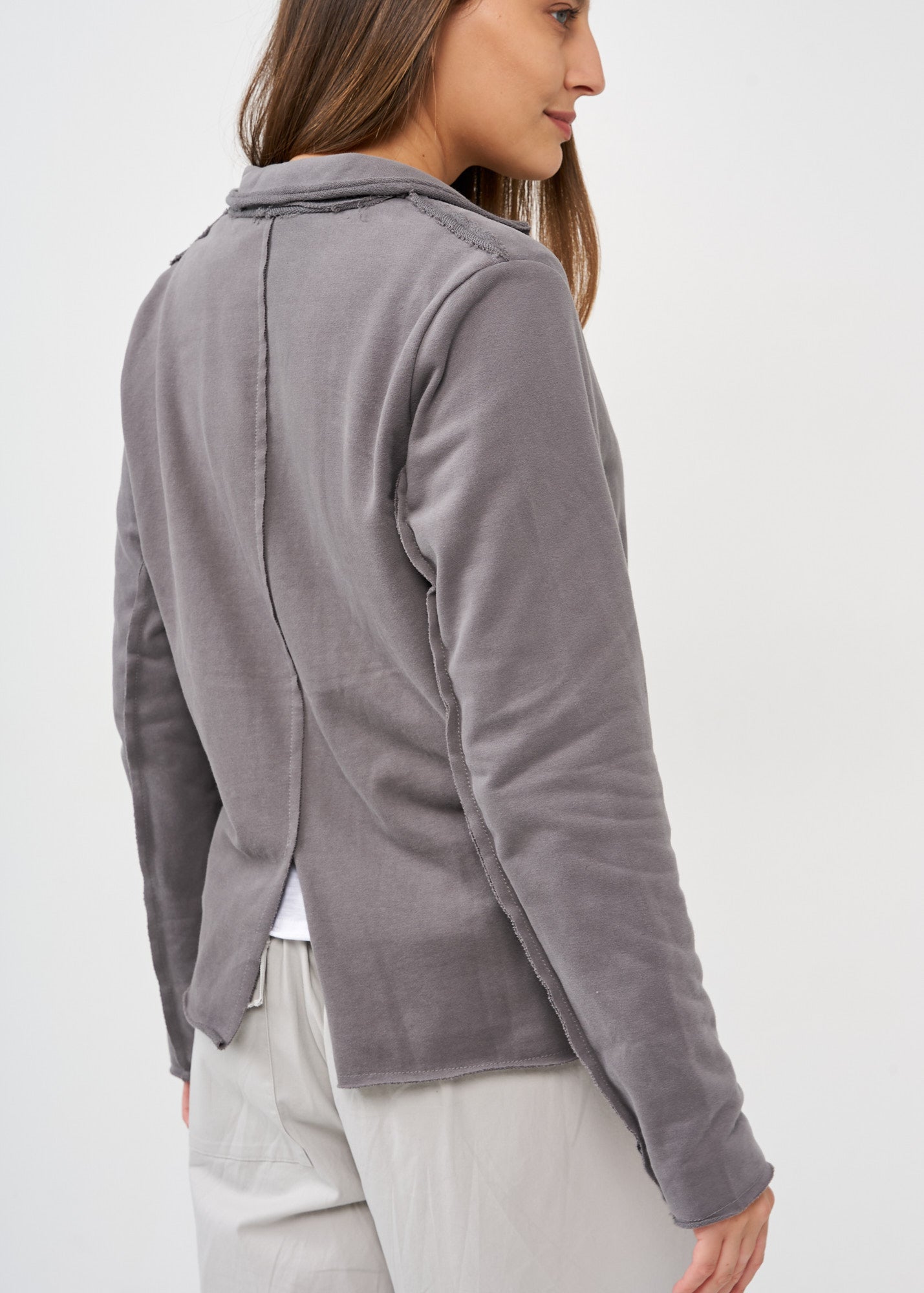 Dark gray outer stitching blazer