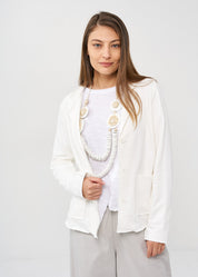 White outer stitching blazer