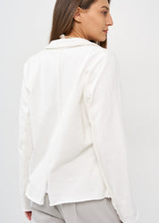 White outer stitching blazer