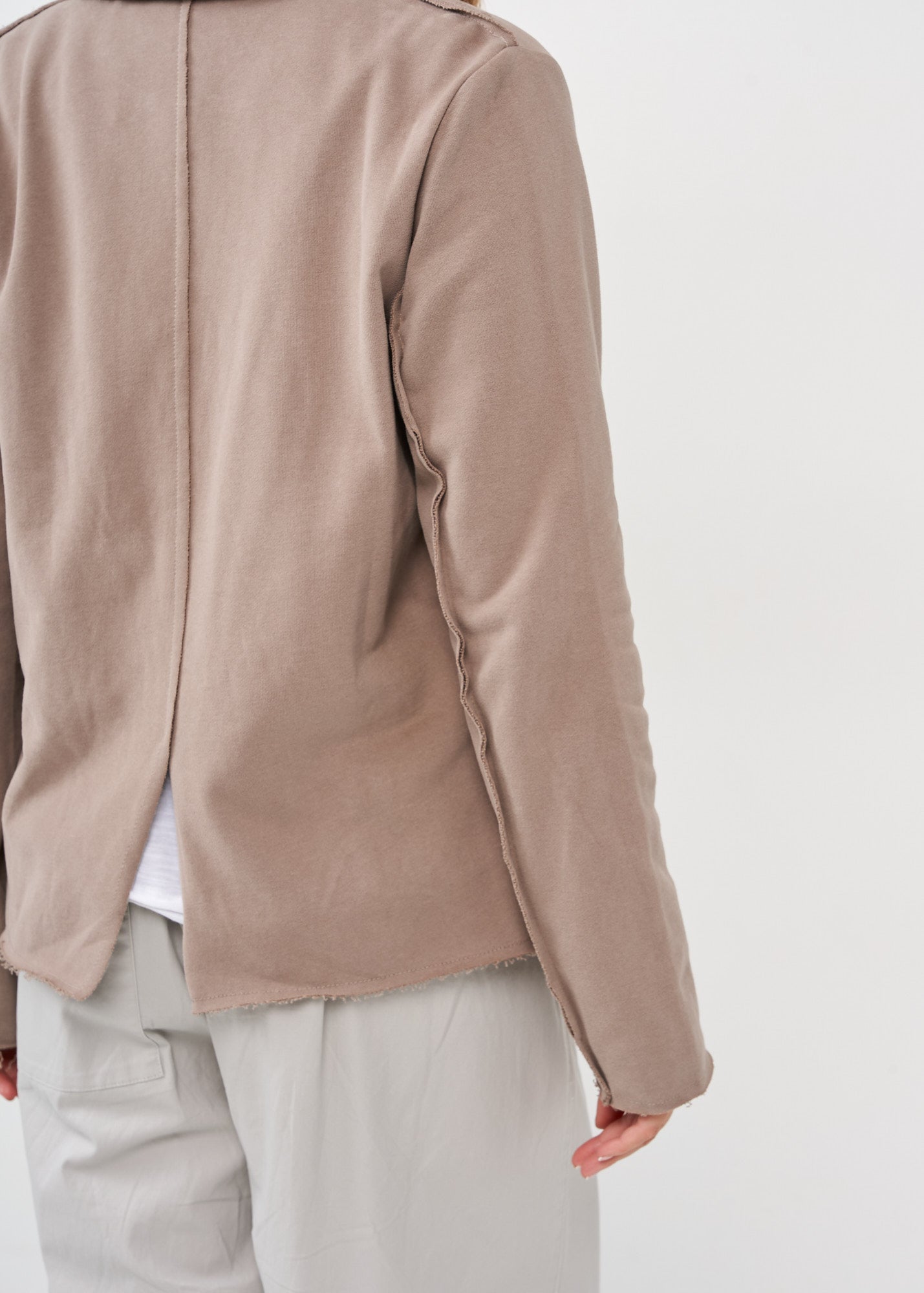 Brown outer stitching blazer