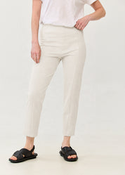 Pants with Lycra, elastic, and internal drawstring, stone