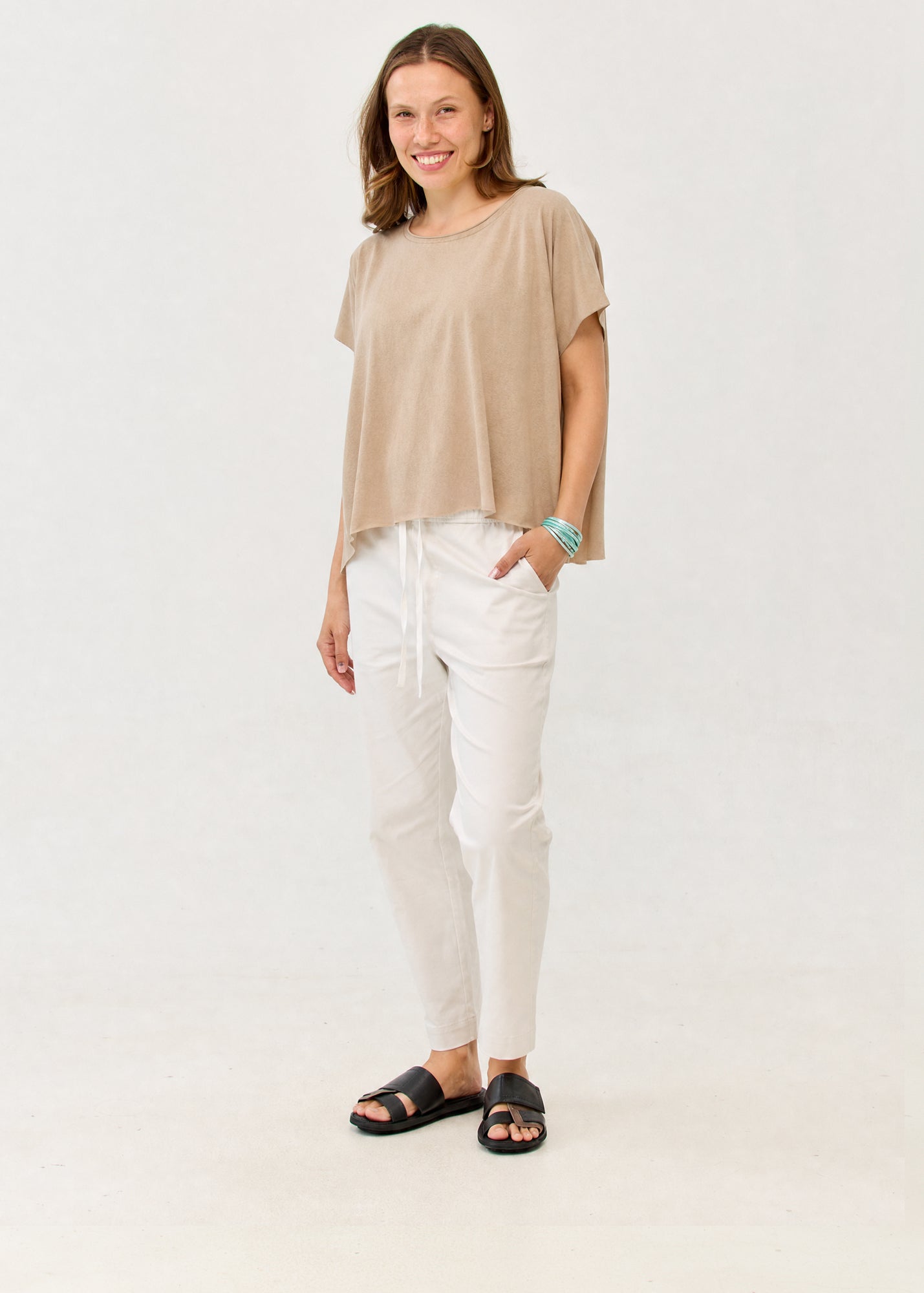 Brown Slab fabric short shirt