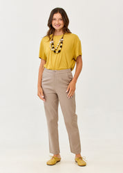 Classic trousers, zip and button closure
