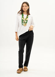 Boy's T-shirt Pants with Buttons Black