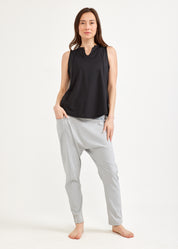 Black mesh training tank top