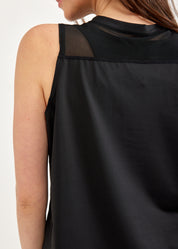 Black mesh training tank top