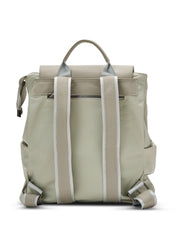 Light gray leather double kalapa backpack