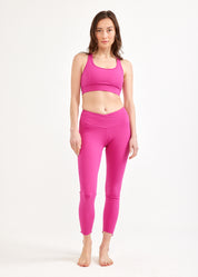 Purple mesh triangle training top