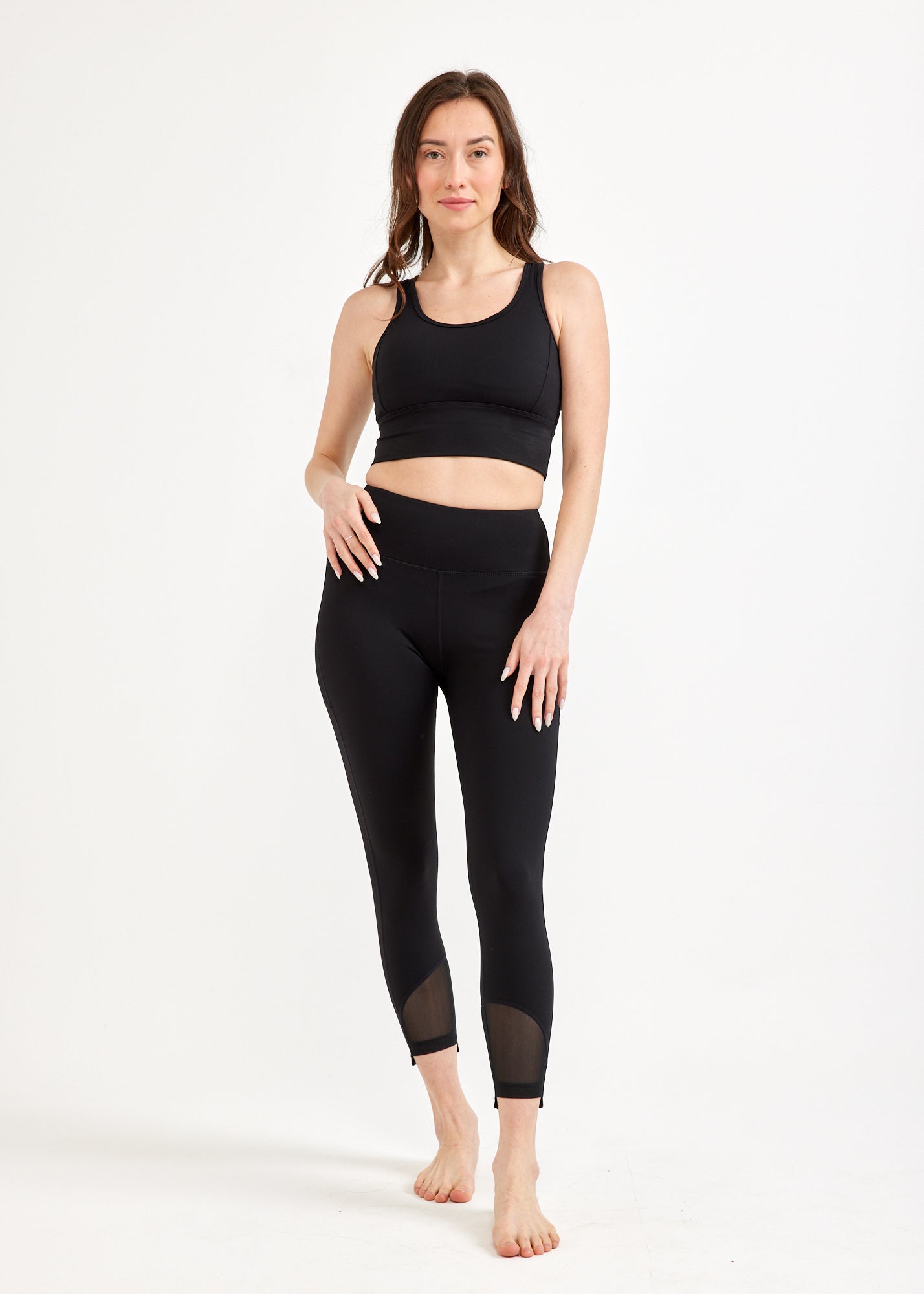 Black mesh back training top