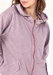 Slab top with purple ribbon combination zipper