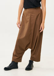 Classic skirt pants with brown shine