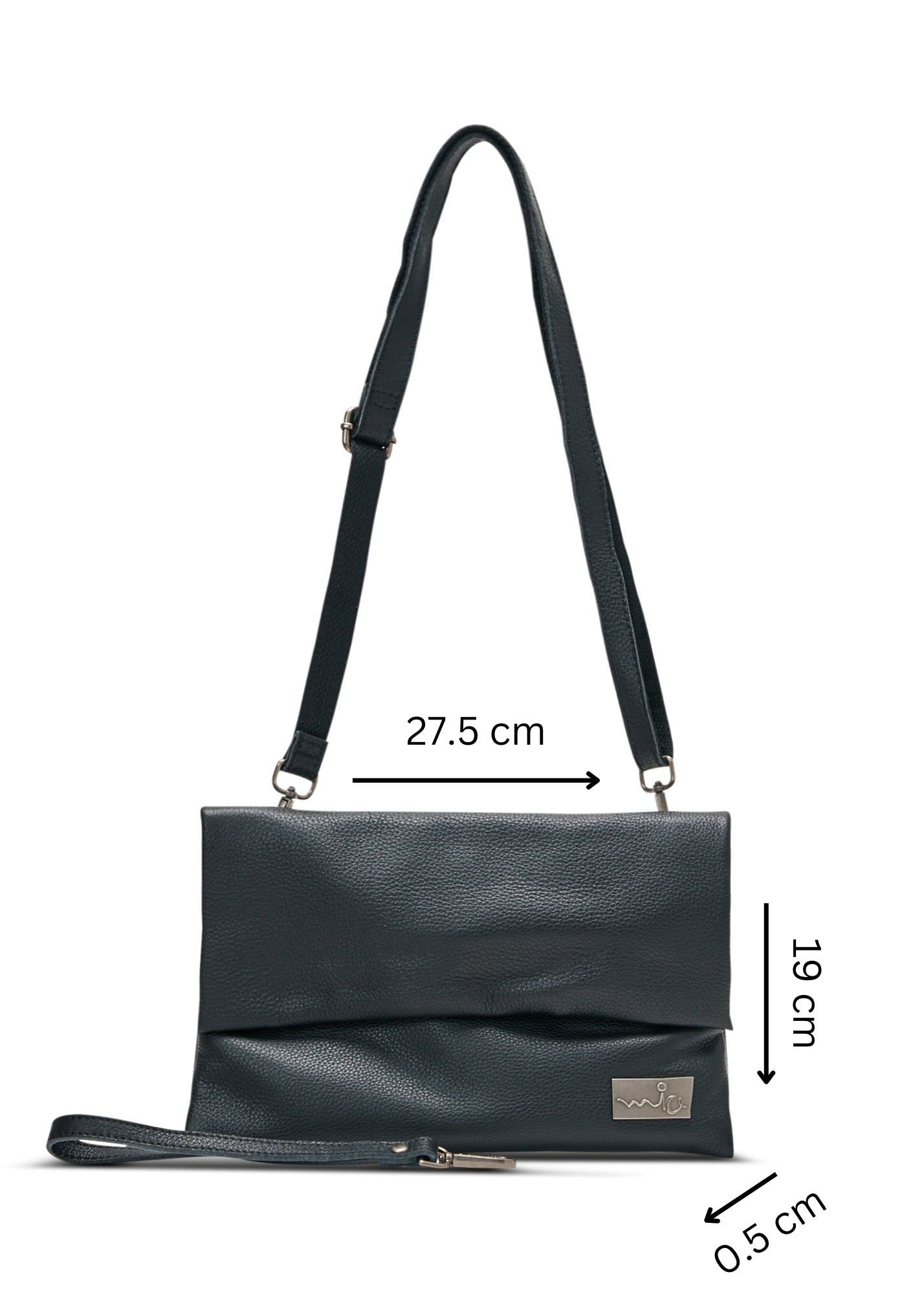 Black magnetic kalapa evening bag