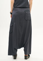 Skort with dark gray ribbon detail