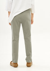Boy's grey button-down t-shirt pants