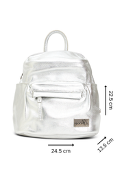 Small silver leather backpack