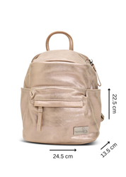Small beige leather backpack