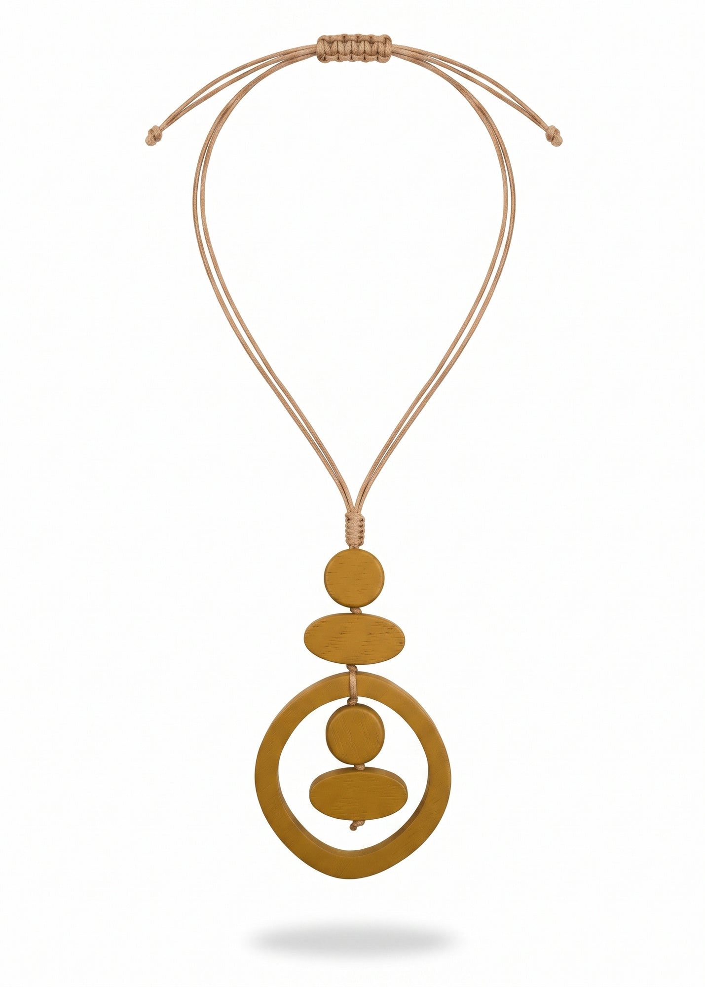 Orange ring and beads necklace