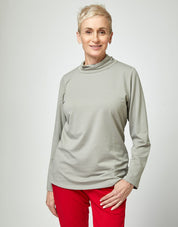Gray half collar golf shirt