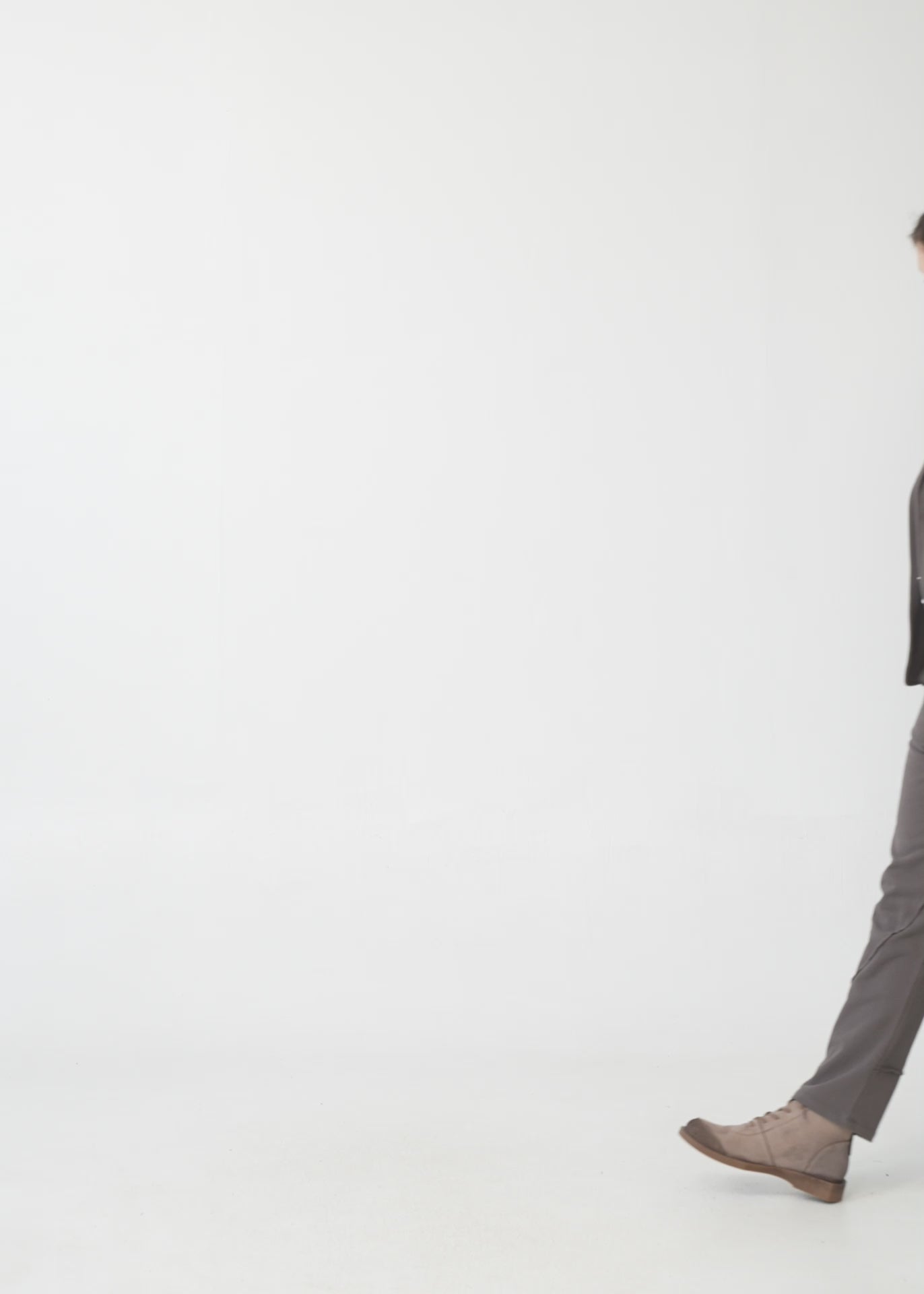 Dark gray French terry tailored jacket