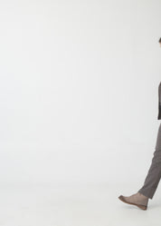 Dark gray French terry tailored jacket