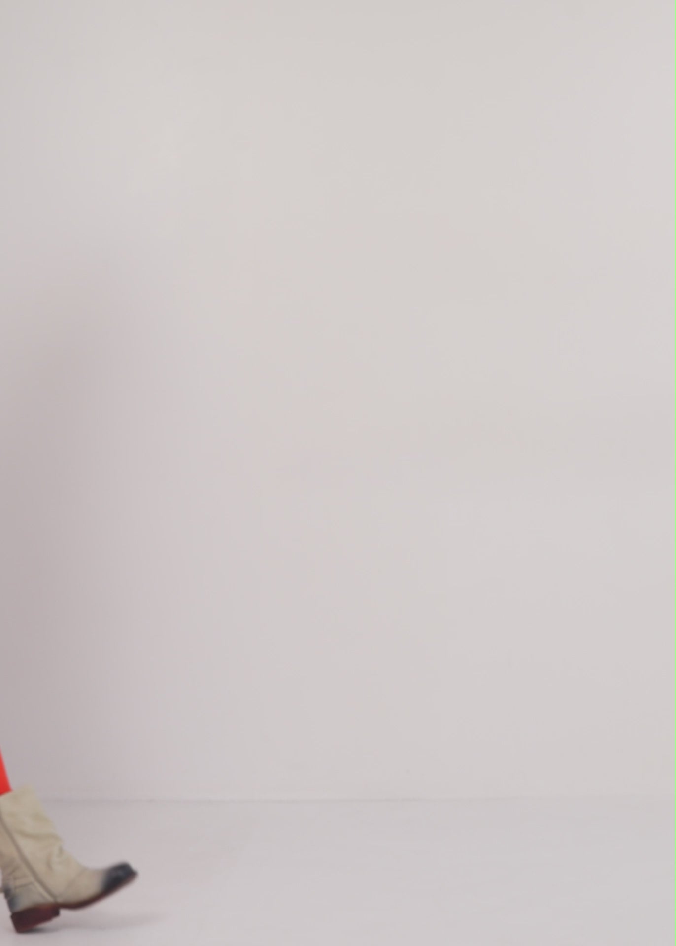 Orange vertical stitching sleeve dress