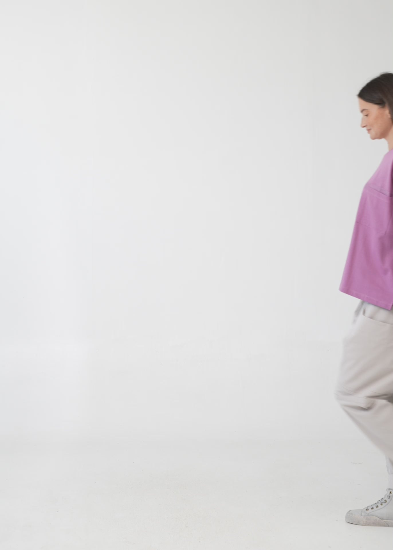 Grey Long Sleeve Sweatshirt with Open Back