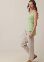 Stone Basic Camisole with Straight Hem