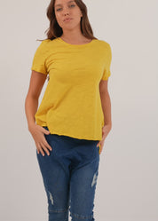 Purple long back triangle extension T-shirt