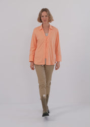 Double button shirt with yellow ribbing
