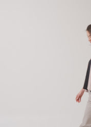Pink diagonal zipper 3/4 sleeve top
