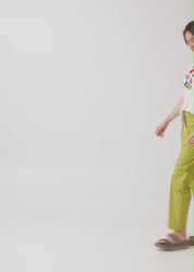Baggy pants with gray Mia ribbon