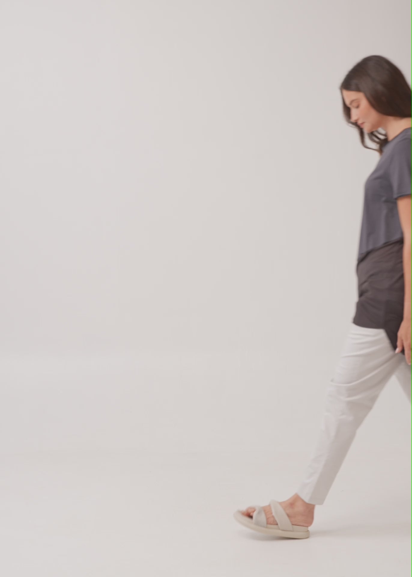 Brown cotton blend tunic