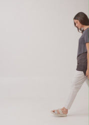 Brown cotton blend tunic
