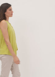 Orange v-neck Slab tank top