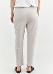 Pants seam in the middle and a gray patch