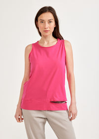 Fuchsia pink undercut tank top - 00